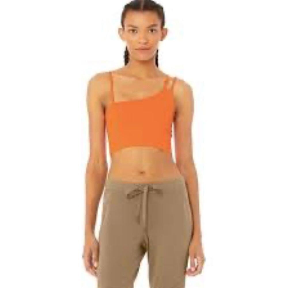 ALO YOGA OFFSET SEAMLESS BRALETTE SPORTS BRA SIZE S